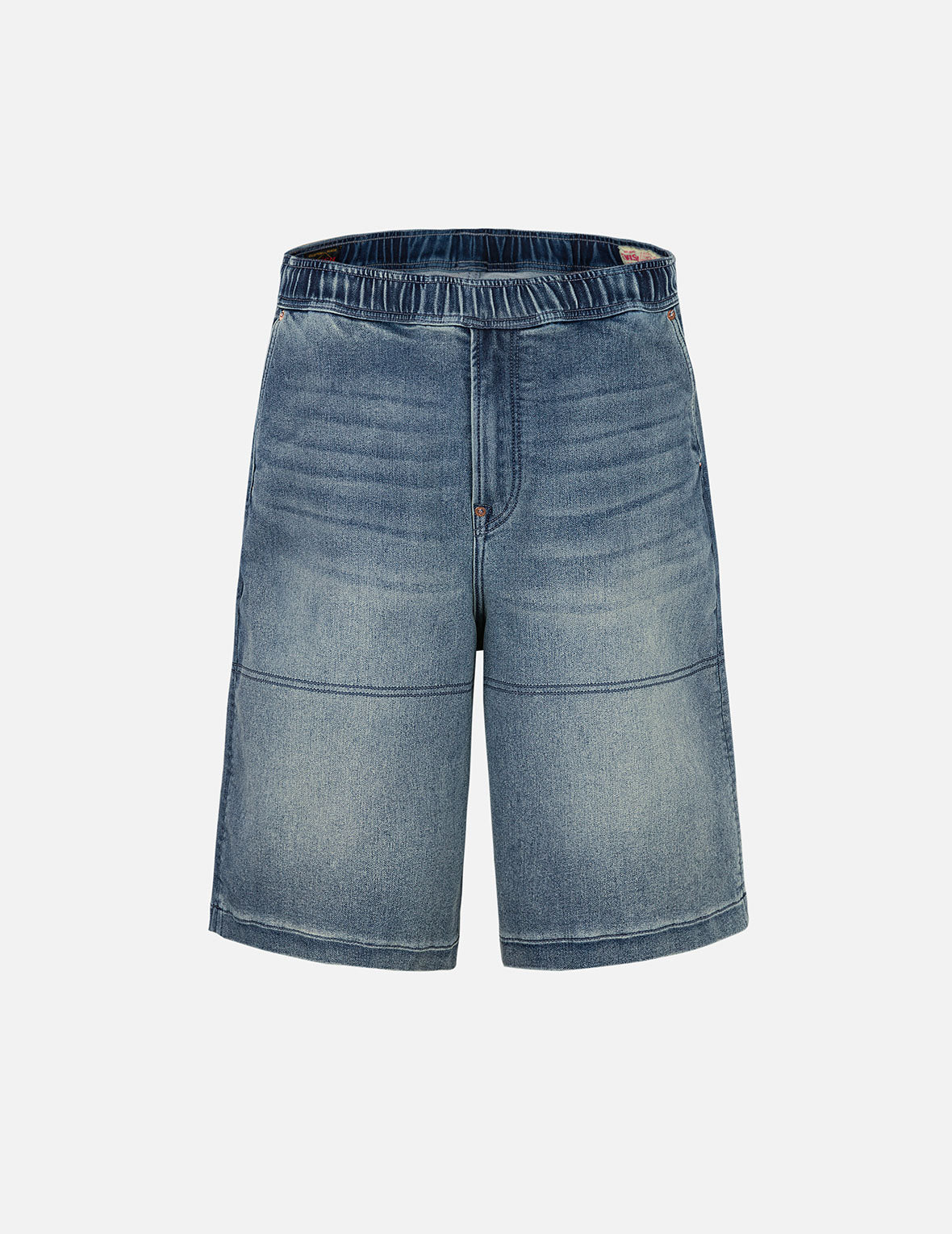 Seagull and Logo Appliqué Embroidery Fashion Fit Denim Shorts